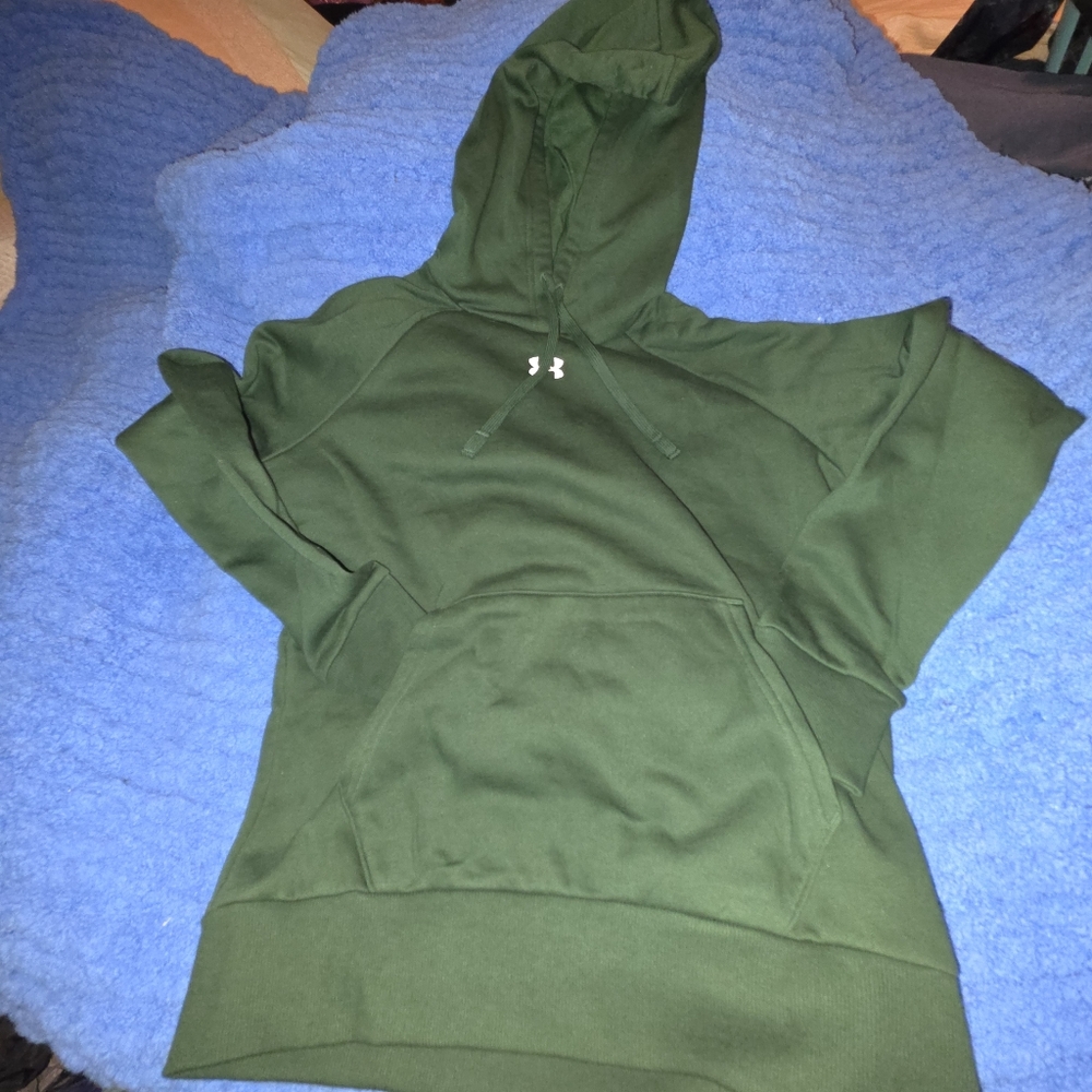 Womens Under Armour Forest Green Pullover Hoodie